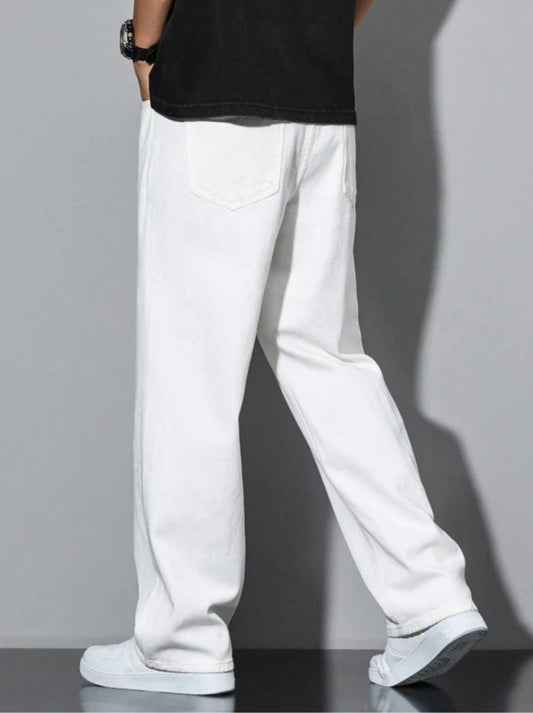 Men’s White Baggy Jeans