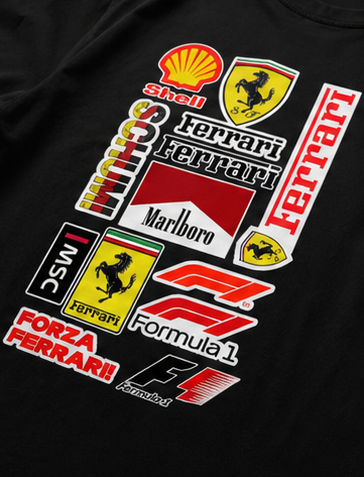 Vintage Ferrari Formula 1 Racing Logo Unisex Classic Crew T-Shirt