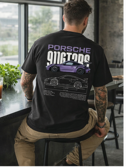 Porsche 911 GT3 RS Blueprint Graphic T-Shirt