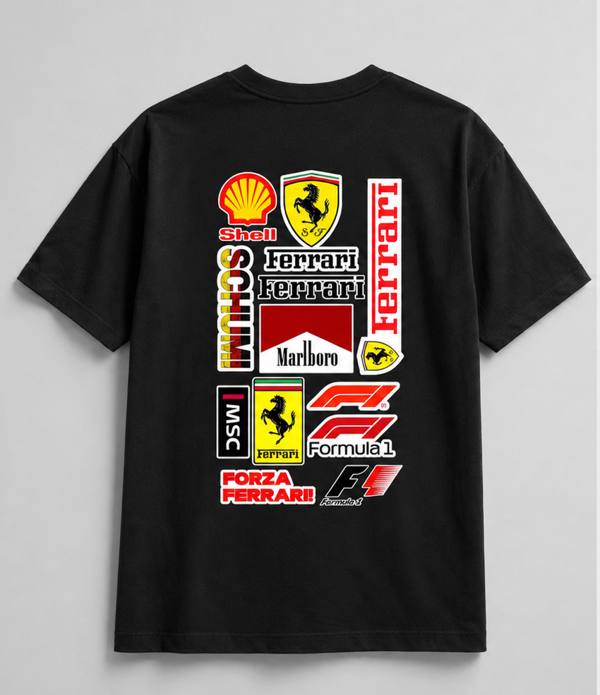 Vintage Ferrari Formula 1 Racing Logo Unisex Classic Crew T-Shirt