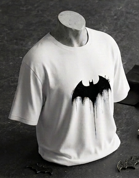 Shadow Bat Graphic Unisex Oversized Standard T-Shirt